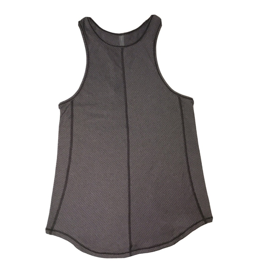 Lululemon Swiftly Tech Tank Womens XS Gray Stripe Athleisure Yoga Racerback